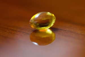 Vitamin E in gel caps are derived from soybeans